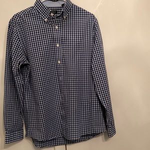 Nautical Blue Oxford button down Size 16  35/34 Pit to Pit 22 No Flaws